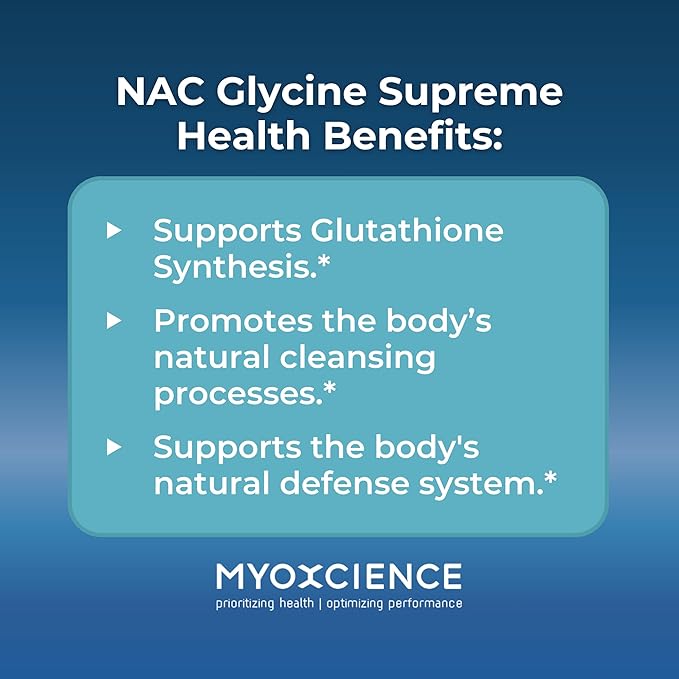 MYOXCIENCE NAC Glycine Supreme | N-Acetyl-L-Cysteine Glycine and Taurine Combination (Natural Peach and Pineapple Flavor) (30 Servings)