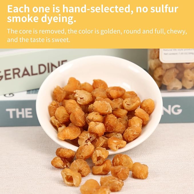 DOZO Longan Dried Longan Thailand 14.1oz/400g Natural Longan Dried Fruit Pure Dry Longan Fruit Longan Tea Longan Seedless No Add Snacks＆Cooking 泰国龍眼乾 桂圆肉