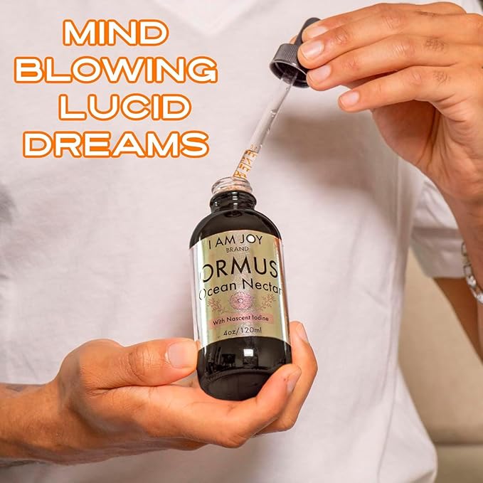 I Am Joy co. Ormus Ocean Nectar Monoatomic Gold with Iodine Designed to Decalcify the Pineal Gland Support Thyroid and Increase Feelings of Alertness Clarity of Thought and Energy 4oz