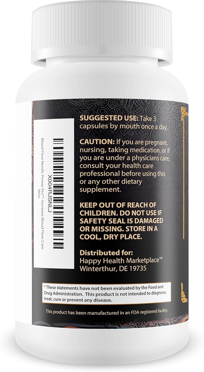 Blood Flow Nordic Power Pro - Our Best Blood Circulation Supplements for Men - Increase Blood Flow Care - Better Blood Flow Nordic Power Male Pills - Male Nordic Power Supplement for Max Blood Flow