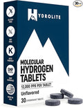 HydroLite Molecular Hydrogen Tablets for Drinking Water | Highest Concentration H2 12000 PPB | Antioxidant Detox | Made in USA 30 Tablets (Unflavored)
