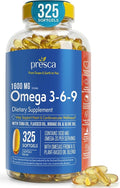 Omega 3-6-9 Dietary Supplement (325 ct.) - Promote Visual Function and Eye Health - Support Heart Cardiovascular Health Healthy Skin Hair and Overall Health (Omega 3-6-9)