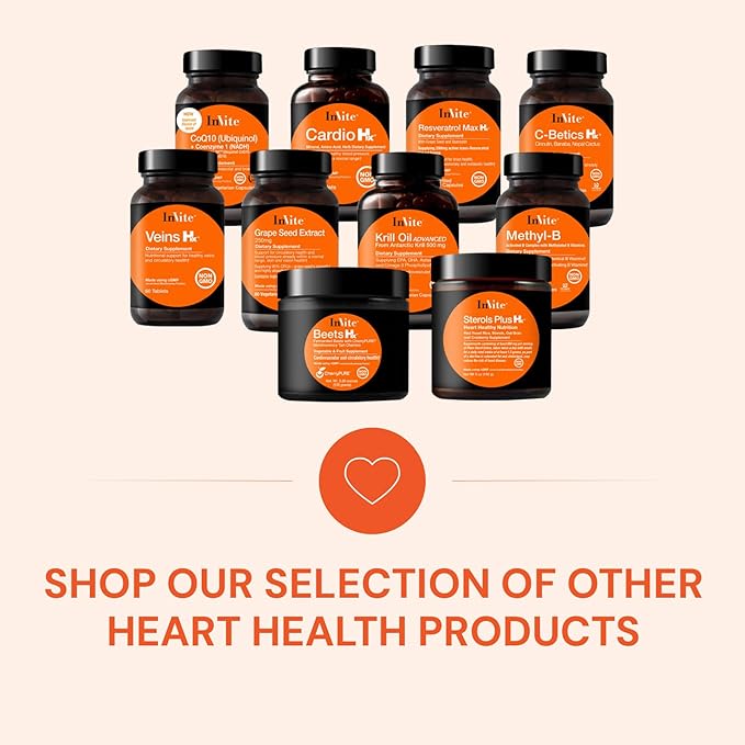 Invite Health CoQ10 (Ubiquinol) and NADH - Coenzyme Supplement Supports Cardiovascular and Brain Health - Contains Kaneka Ubiquinol for Better Absorption - 30 Liquid Filled Vegetarian Capsules