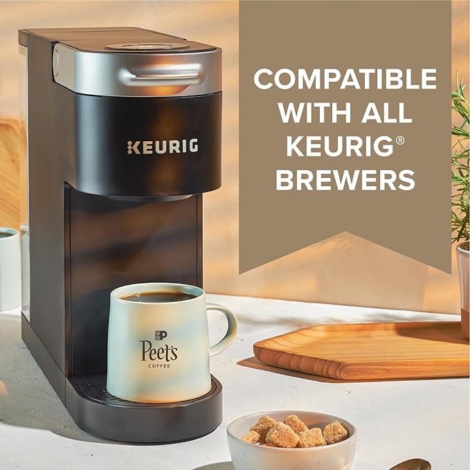 Peet's Coffee Dark Roast Decaf Keurig K-Cup Pods Decaffeinated Arabica Coffee - Decaf House Blend 88 Count (4 Boxes of 22 K-Cup Pods)