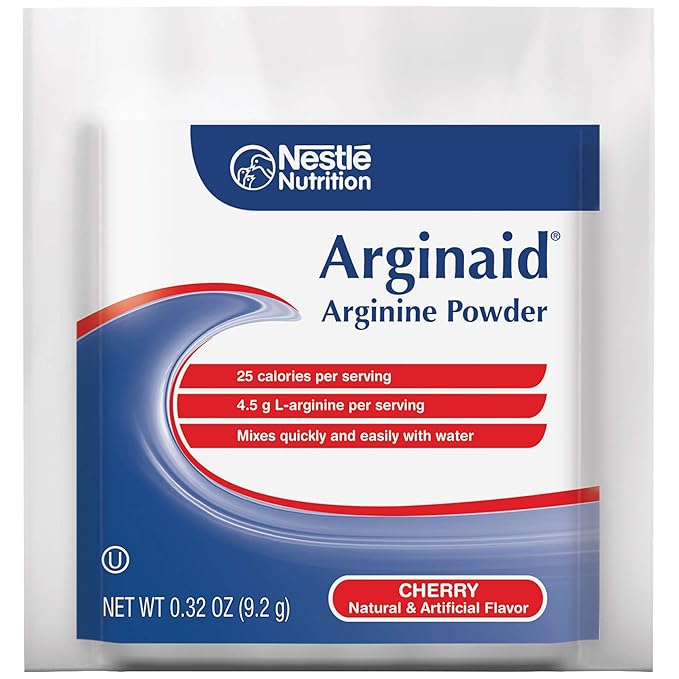 Arginaid Arginine Powder Drink Mix Cherry - Nutritional Needs for Wound Care - 0.32 OZ Packets (14 CT/Pack) (Pack of 4)