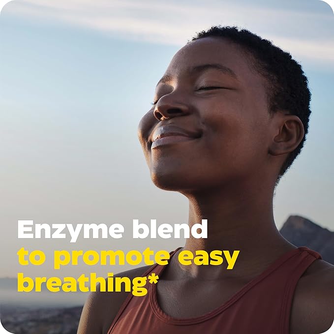 Enzymedica MucoStop Natural Enzyme Supplement Relieves Seasonal or Occasional Congestion Supports Easy Breathing 96 Count