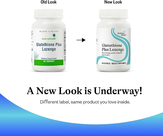 Seeking Health Glutathione Plus Lozenge 25 mg S-Acetyl-L-Glutathione with Cofactors Immune and Detoxification Support Liver Health Antioxidant and Free Radical Support Vegetarian (60 lozenges)*
