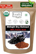 USDA Organic - Shilajit Powder Extract (3.5 Oz / 100 g) - 99% Fulvic Acid - Full Spectrum Extract | 100% Pure Organic Shilajit - No Fillers | Rich in Fulvic Acid and Trace Minerals By Leafy Organic