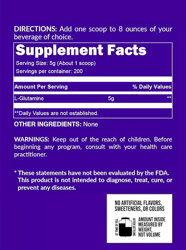 Naked Pure Micronized Creatine Monohydrate 100 Servings + 200 Servings Pure L-Glutamine Bundle: Vegan Non-GMO Gluten Free. Minimize Muscle Breakdown &amp Improve Protein Synthesis. Nothing Artifici