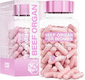 Beef Organs Supplement for Women: 600mg Beef Uterus Liver Kidney Heart for Primal Energy &amp Hormone Support – Complex with Herbs Multivitamin &amp Minerals – 60 Capsules Supplement