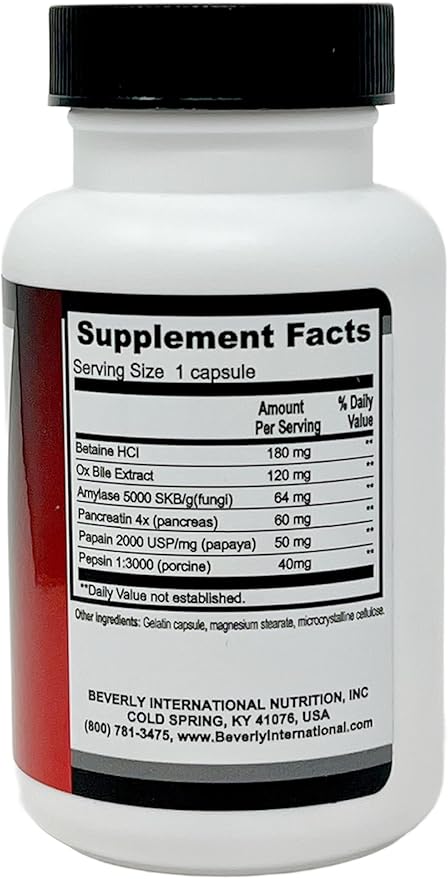 Beverly International (MEC Multiple Enzyme Complex 90 Capsules. an Ultra-Premium Digestive Aid Helping Bodybuilders Athletes and Fitness Enthusiasts Digest Their Meals More Easily. Take with Food.