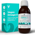 VEGETOLOGY Vegan Omega 3 Liquid from Microalgae 800mg of EPA DHA with Vitamin D3 Supports Heart Brain and Eye Health Natural Fish Oil Alternative UK Made Unflavoured