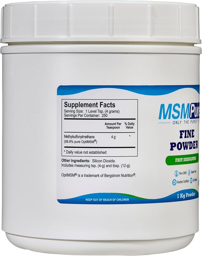 KALA HEALTH MSMPure MSM Fine Powder 2.2lb and MSM Gel with Organic Aloe 8oz Bundle