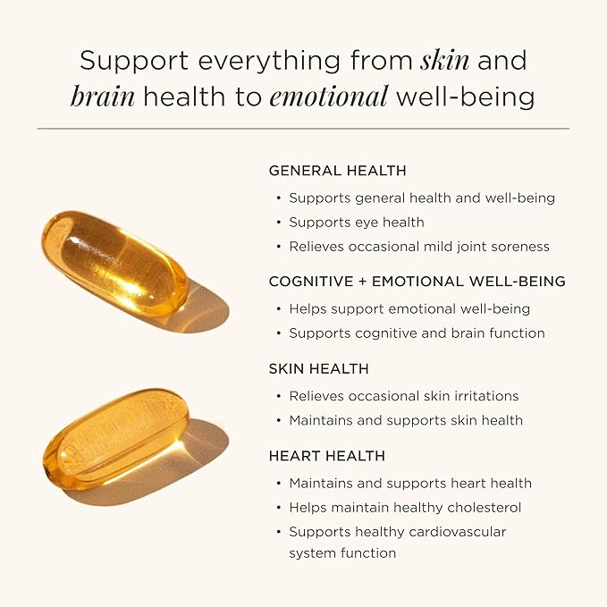 JSHealth High Strength Fish Oil. 900mg Omega-3 per Capsule with 540mg EPA and 360mg DHA. Wild-Caught Friend of the Sea Certified Vanilla Coated. No Fishy Aftertaste (60 Capsules)