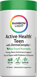 Rainbow Light Multivitamin for Teens Vitamin C Zinc &amp B Complex Supports Brain Health Nerve Function and a Strong Immune System Gluten Free Vegetarian Fruit Punch 90 Tablets
