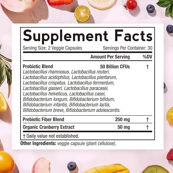 Doctor's Recipes Women’s Probiotic &amp CoQ10 Bundle Digestive Vaginal &amp Urinary Health Heart &amp Vascular Health Delayed Release Probiotic Capsules 60ct &amp CoQ10 Softgels 120 ct