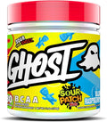 GHOST BCAA Powder Amino Acids Supplement Sour Patch Kids Blue Raspberry - 30 Servings - Sugar-Free Intra Post &amp Pre Workout Amino Powder &amp Recovery Drink 7G BCAA