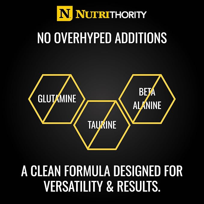 Nutrithority - BCAA Powder Post Workout Recovery Powder with BCAAs Amino Acids L-Isoleucine L-Leucine and L-Valine Improve Muscle Recovery and Hydration Sugar Free (Gushing Gummy) (30 Servings)