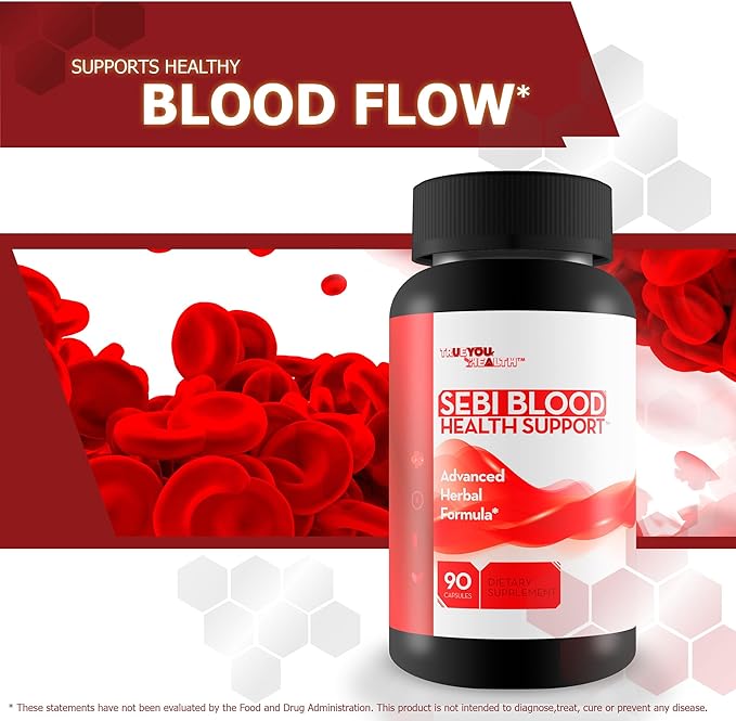 Sebi Blood Health Support - Blood Health Supplement - Blood Balance Blood Boost Formula - Inspired by Dr Sebi Blood Health - Help Improve Blood Flow &amp Reduce Oxidative Stress Naturally