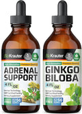 BIO KRAUTER Adrenal Support Tincture 4 Fl. Oz. &amp Ginkgo Biloba Tincture 4 Fl. Oz.