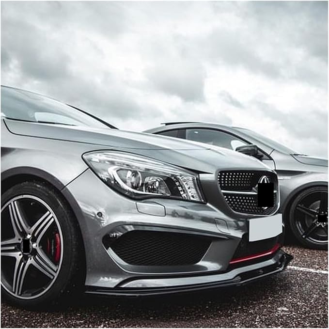 Compatible for Benz CLA Class C117 Car Front Bumper Lip Body Kit Spoiler Splitters Diffuser CLA200 260 CLA45 AMG 2013-2015 Tuning(Carbon Look)