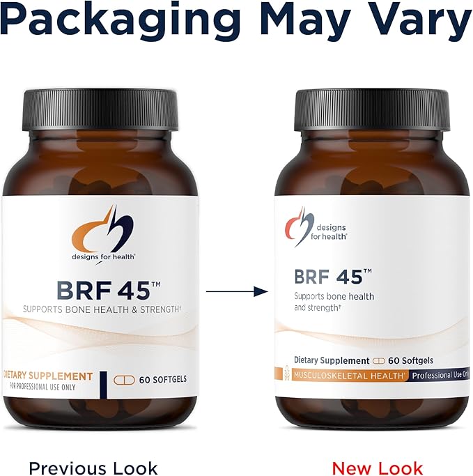 Designs for Health BRF 45 - Vitamin K1 + Vitamin K2 as MK-4 to Promote Bone Strength Healthy Aging + Arterial Health - 2 Forms of Vitamin K + GG to Aid Vitamin K2 MK4 Production (60 Softgels)