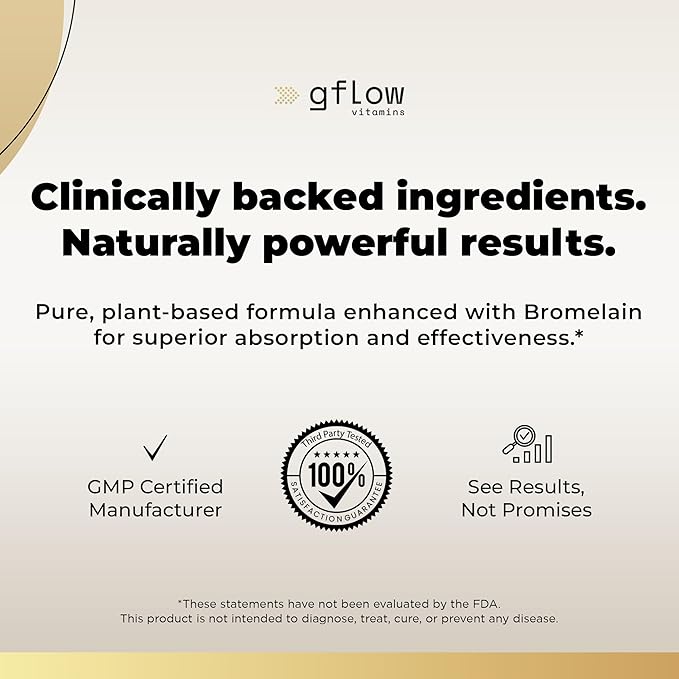 gflow vitamins Quercetin with Bromelain Stinging Nettle Supplement Zinc Vitamin C Vitamin D | Non-GMO Gluten-Free | Made in USA | 2 Months Supply