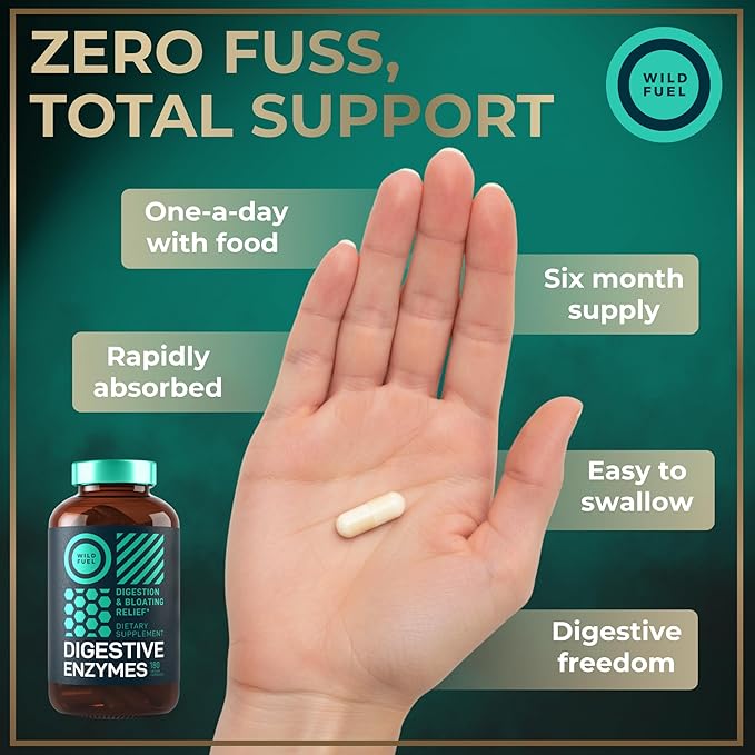 Digestive Enzymes for Women and Men with Probiotics and Prebiotics - Vegan Digestive Enzyme Blend - Bloating Support Gut Health &amp Digestion Supplement with Artichoke Ginger Turmeric - 180 Capsule