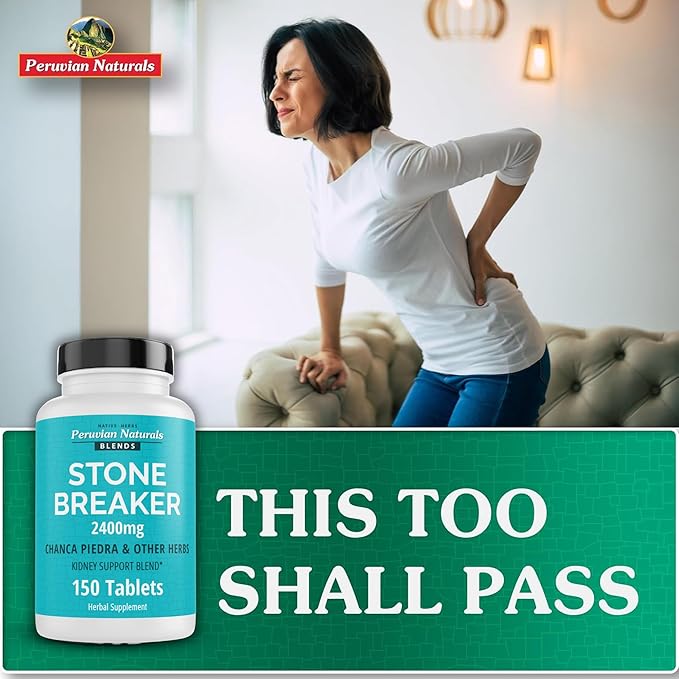 Peruvian Naturals Chanca Piedra “Stone Breaker” – 300 Tablets - Kidney Supplement - 2400mg per Serving 100% Natural Chancapiedra Grown in Peru