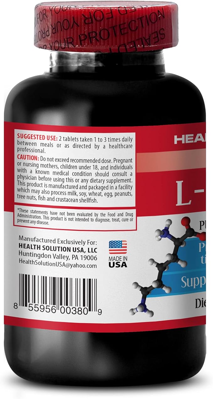 L-lysine 1000 mg Tablets - L-LYSINE 1000MG - Promote Healthy Skin - l-lysine Tablets - l-lysine 1000mg Tablets - l-lysine Supplement - l-lysine Ointment - lysine 1000mg Tablets 2 Bottles 200 Tabs