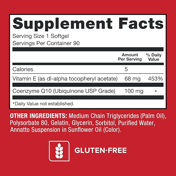 Qunol Ultra CoQ10 100mg Softgels- 3x Better Absorption Antioxidant for Heart Health &amp Energy Production Coenzyme Q10 Vitamins and Supplements 3 Month Supply 90 Count