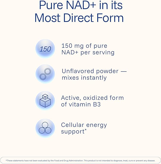 ProHealth NAD+ Pro (15 Grams) - NAD+ Boosting Formula - Pure Nicotinamide Adenine Dinucleotide Bioavailable Powder Longevity