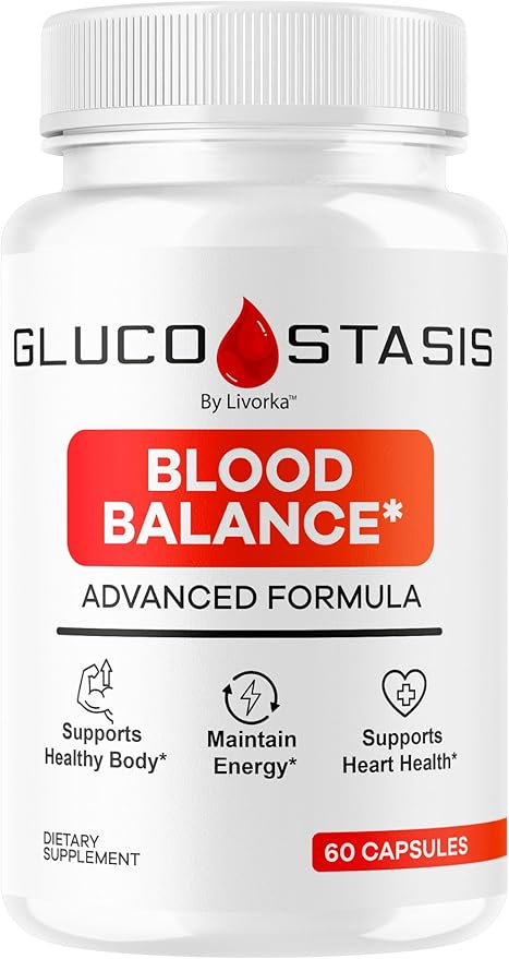 GlucoStasis Blood Balance Support - Official GlucoStasis Capsules Support Supplement All Natural Advanced Formula GlucoStasis Pills Vitamins for Health &amp Wellness 60 Capsules for 1 Month