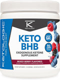 Ketologic Keto BHB (Mixed Berry Flavor) 30 Servings - Exogenous Ketone Supplement with goBHB Beta-Hydroxybutyrate Salts