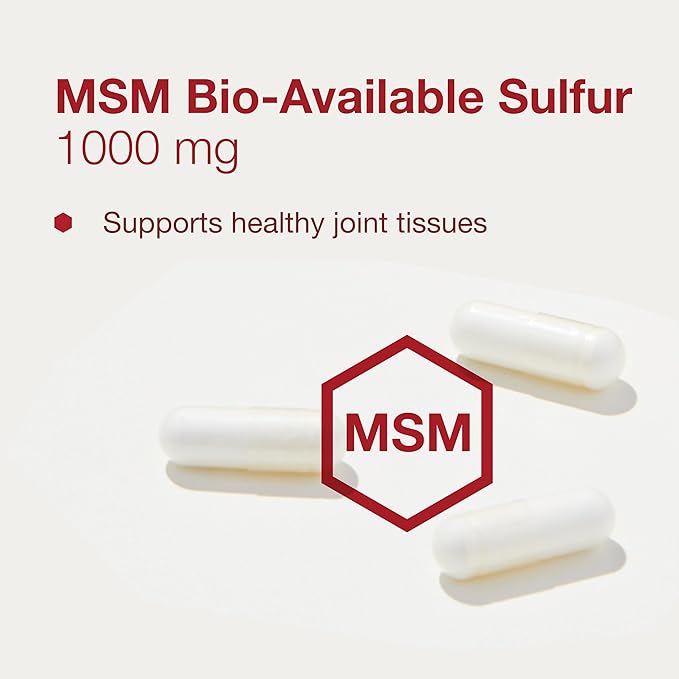 PROTOCOL FOR LIFE BALANCE MSM Bioavailable Sulfur - 1000mg - Supports Joint Health &amp Healthy Hair Skin &amp Nails* - Vegan &amp Non-GMO - 180 Veg Capsules