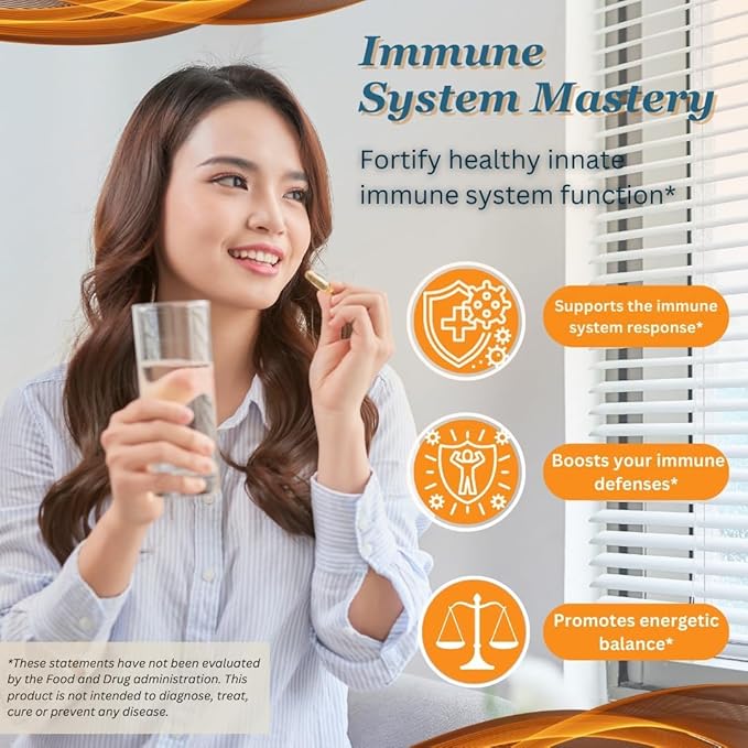 Transfer Factor Enhanced 60 Natural Capsules Immune Support - Transfer Factor Multi Immune from Cow Colostrum Egg Yolk &amp Special Blend of Mushrooms (60 Capsules)
