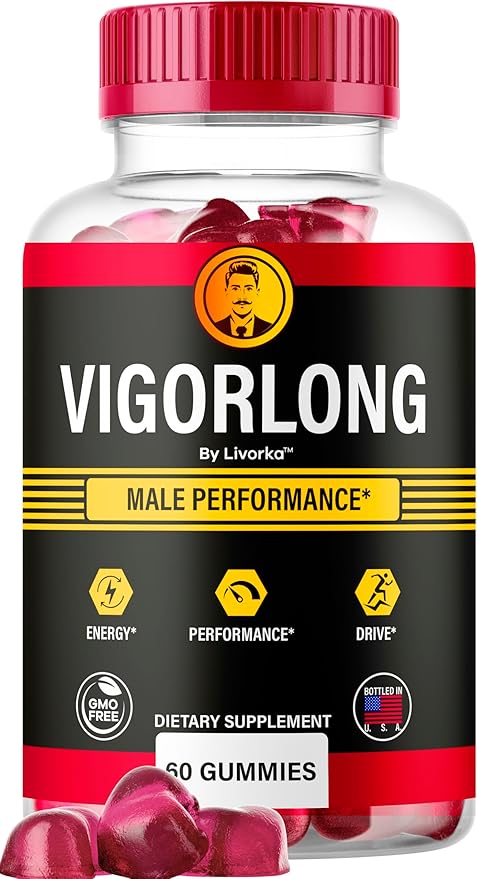 Vigorlong Gummies - Official VigorLongGummies for Men Premium Natural Support Vigorlong Gummy Maximum Energy Advanced Support Formula for Overall Health &amp Wellness 60 Gummies for 1 Month