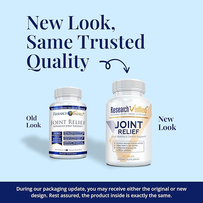 Research Verified Joint Support - Glucosamine MSM Turmeric Boswellia BioPerine - Vegan - 270 Capsules - 3 Month Supply