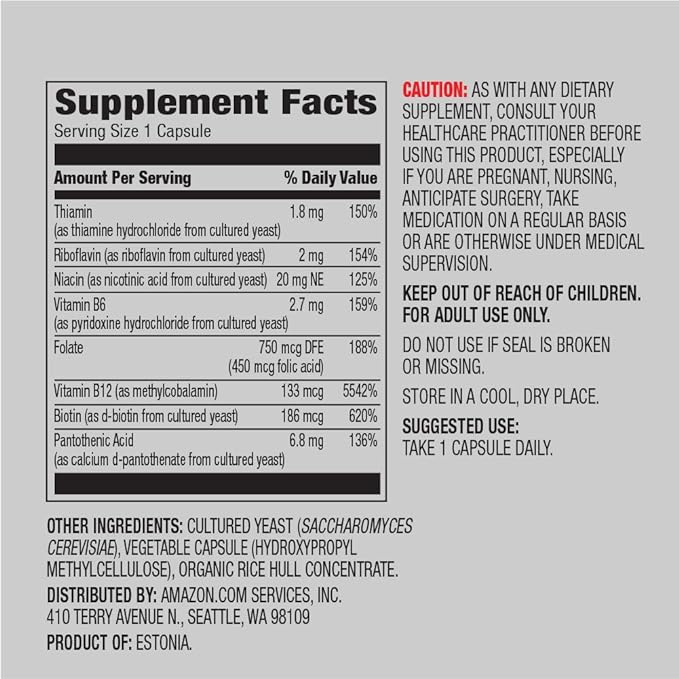 Amazon Elements Super Omega-3 (120 Count) and Amazon Elements B Complex (65 Capsules)
