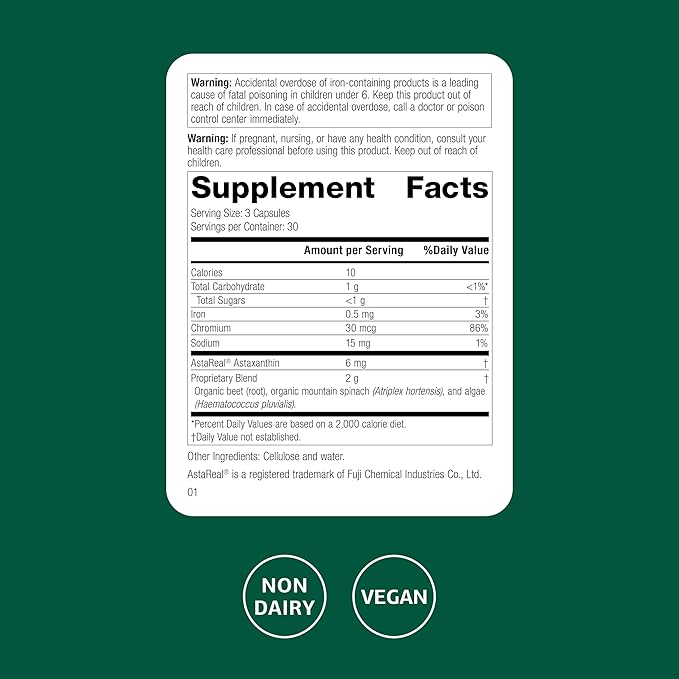 Standard Process SP Red Food - Circulation &amp Blood Flow Support - Supports Exercise Performance and Recovery - Aids Clarity - Non-GMO Gluten-Free &amp Vegan - 90 Capsules (30 Servings)