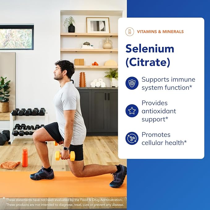 Pure Encapsulations Selenium (Citrate) - for Immune System Support &amp Cellular Health - Antioxidant Supplement - Supports Blood Flow* - Gluten Free &amp Vegan - 180 Capsules