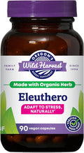 Oregon's Wild Harvest Eleuthero Organic Capsules | Adapt to Stress Naturally 90 Count