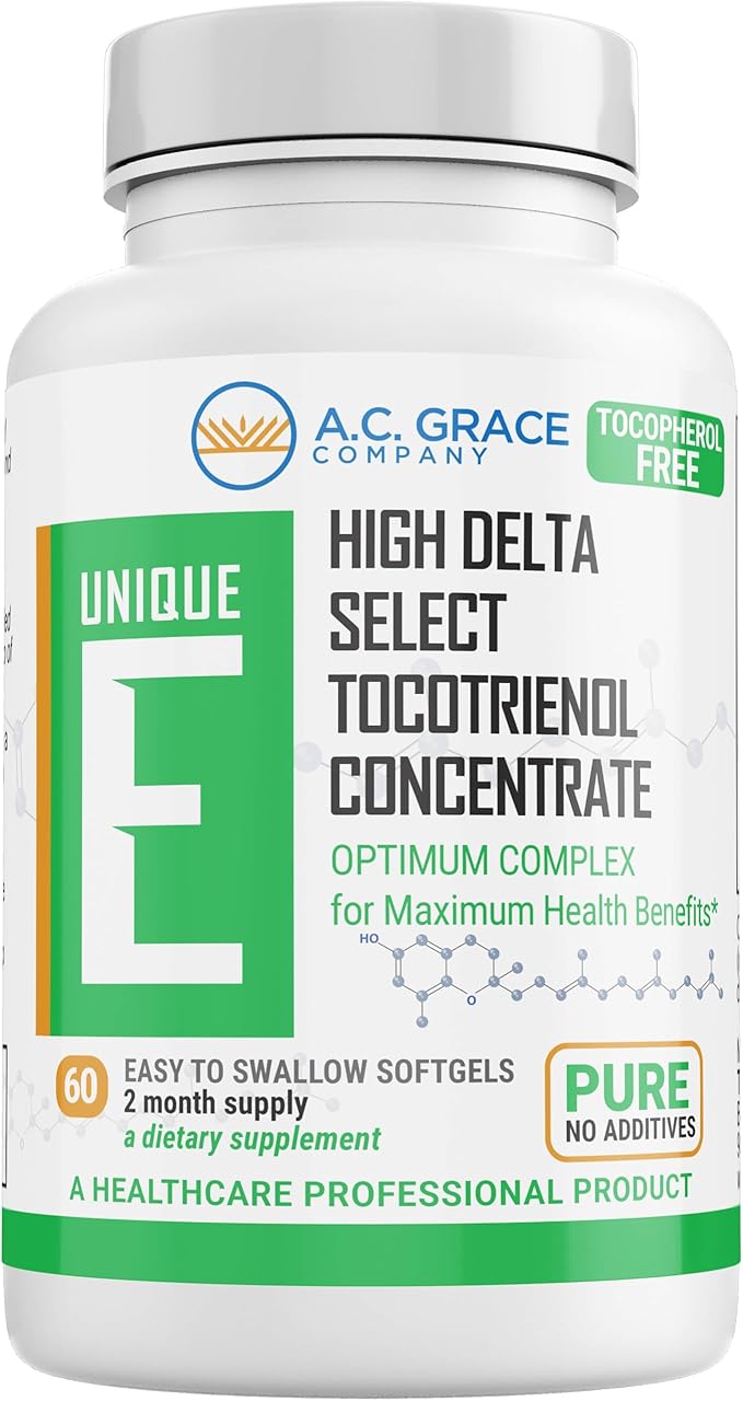 A.C. Grace Company Unique E Tocotrienols - Tocopherol Free Softgels 60 Count