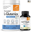 Sandhu's L-Glutamine Amino Acid Powder &amp Gut Health Capsules| Overall Gut Health| PrebioticPostbiotic