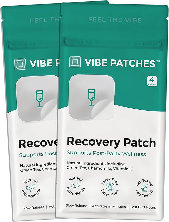 Recovery Patch | Wearable Wellness Support for Reset and Balance | Long Lasting Patch for 10 Hours | Vegan &amp Latex Free | 4 Patches Per Pack 2 Pack