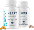 Revive MD Natural Liver Cleanse Detox &amp Repair &amp Heart Support Supplement Bundle