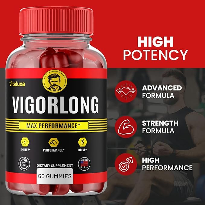 (5 Pack) Vigorlong Gummies Maximum Strength All Natural Advanced Formula Performance Blend Supplement for Health and Wellness Reviews (300 Gummies)