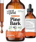 Wild &amp Organic Pine Bark Drops - Antioxidant Support - French Maritime Pine Bark Extract Tincture - 5-Month Supply - Pinus Pinaster Supplement - Vegan Sugar &amp Alcohol-Free - 4 fl oz