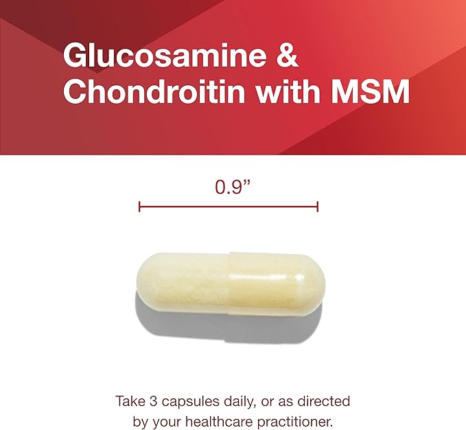 PROTOCOL FOR LIFE BALANCE Glucosamine &amp Chondroitin with MSM - Joint Support* - Chondroitin MSM Supplement - Non-GMO &amp Dairy Free - 180 Veg Caps