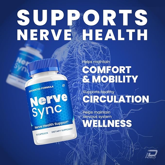 Nerve Sync Capsules – NerveSync Advanced Supplement Natural Blend Reviews (1 Pack - 60 Capsules)